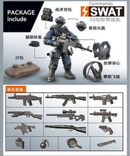 Load image into Gallery viewer, Mini Soldier Set SWAT Special police Figurines with Building Blocks Gun Army Compatible All Major Brands Toys Gift Dropshipping